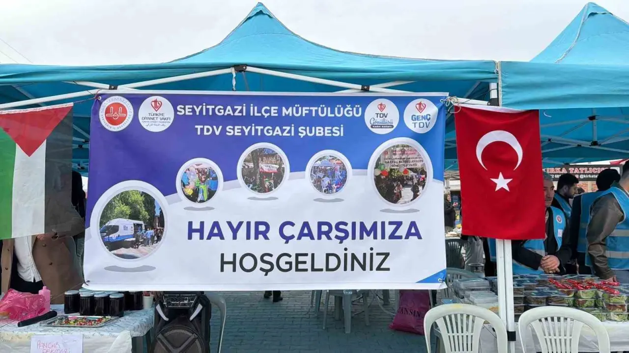 Kırka’da Gazze’ye yardım amaçlı hayır çarşısı açıldı