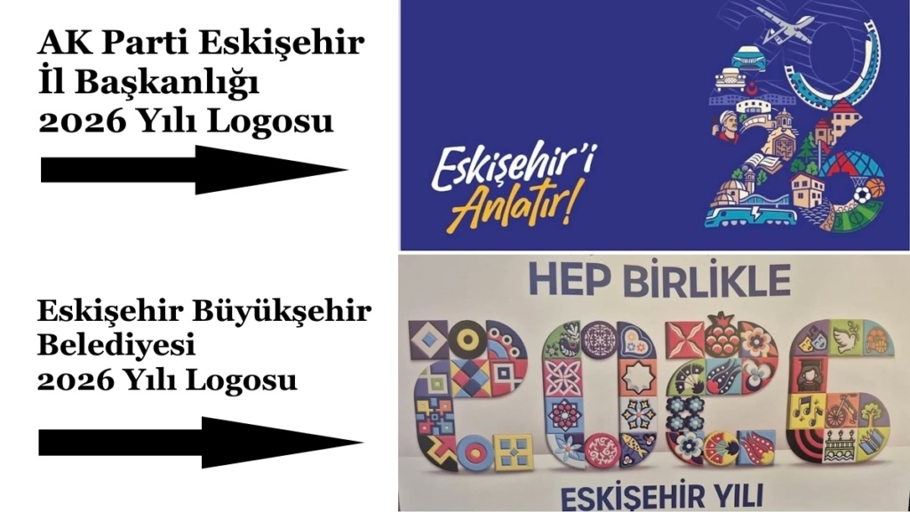 AK Parti Eskişehir 2026 yılı logosu / CHP Eskişehir 2026 logosu