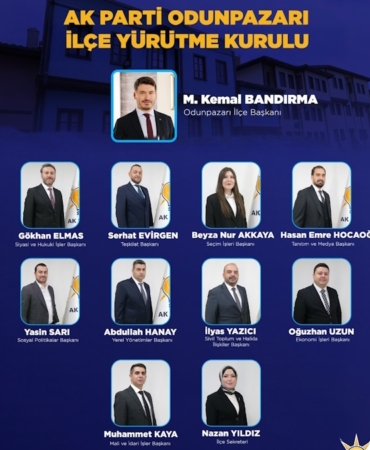 AK Parti Eskişehir Odunpazarı İlçe Yürütme Kurulunun yeni listesi belli oldu.