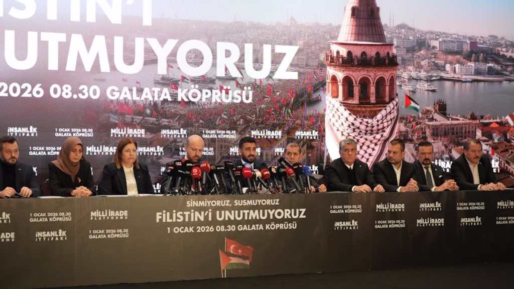 1 Ocak’ta Galata Köprüsü’ndeyiz: “Sinmiyoruz, susmuyoruz, Filistin’i unutmuyoruz!”