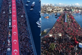 Büyük Filistin Yürüyüşü: 520 bin kişi Gazze için Galata’da tek yürek oldu