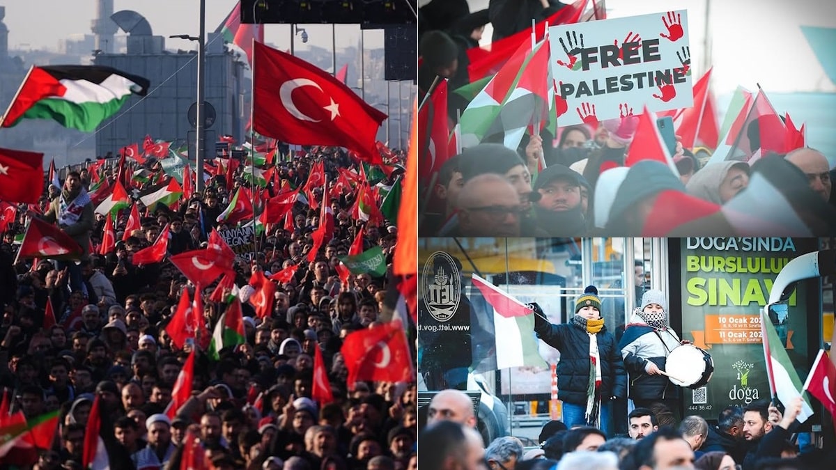 Büyük Filistin Yürüyüşü: 520 bin kişi Gazze için Galata’da tek yürek oldu