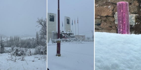 Mihalıççık’ta kar kalınlığı 25 santimetreyi geçti, yollar kapandı