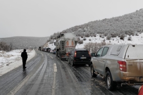 Eskişehir-Seyitgazi yolunda kuyruk oluştu