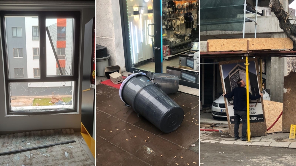 Eskişehir’de şiddetli fırtına: Çatılar uçtu, tramvay seferleri aksadı