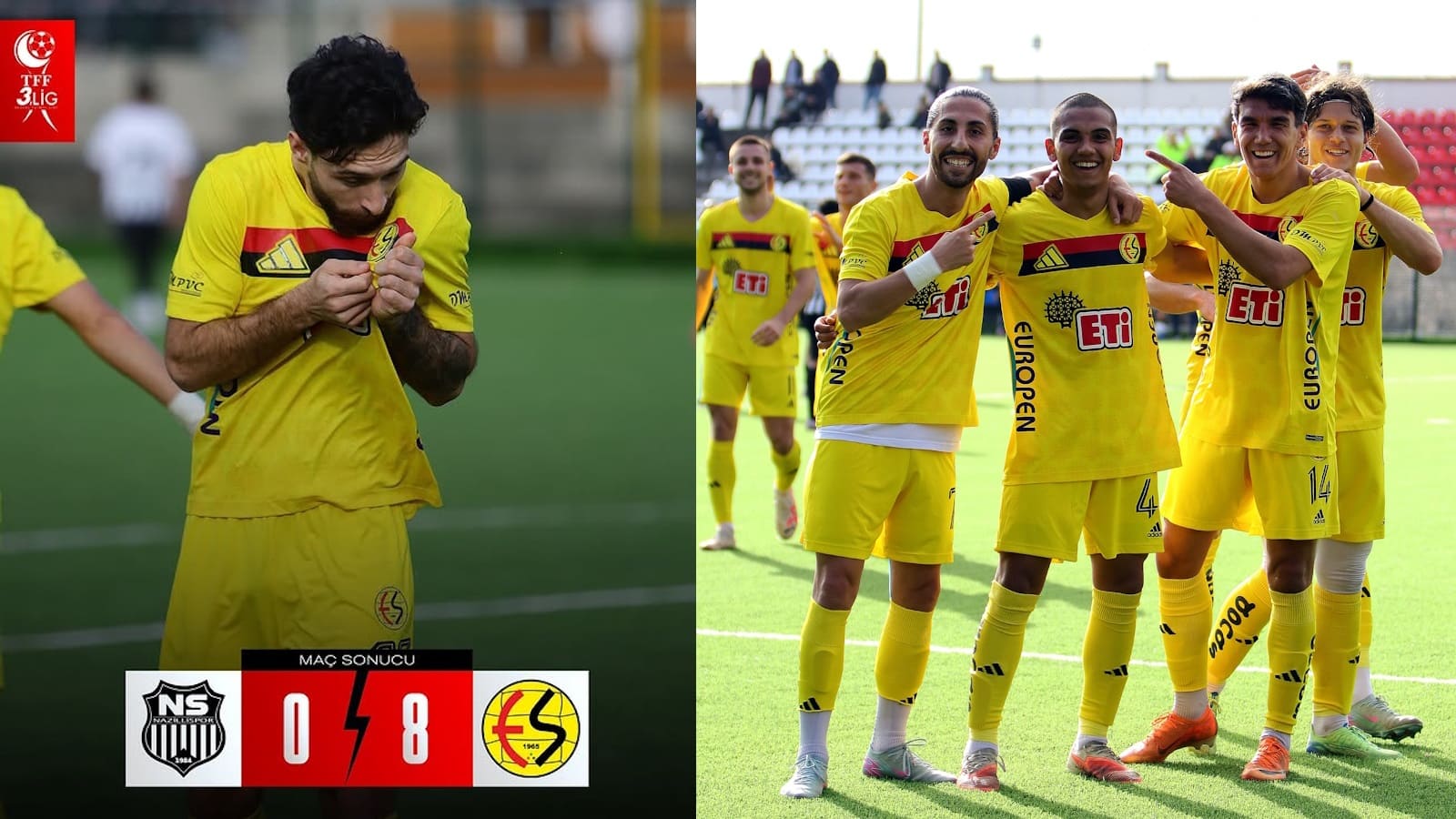 Eskişehirspor’dan güç gösterisine devam: Nazillispor’a 8 gol