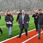 İnönü Futbol Sahası ve Spor Kompleksi hızla yükseliyor
