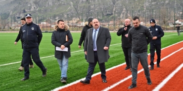 İnönü Futbol Sahası ve Spor Kompleksi hızla yükseliyor