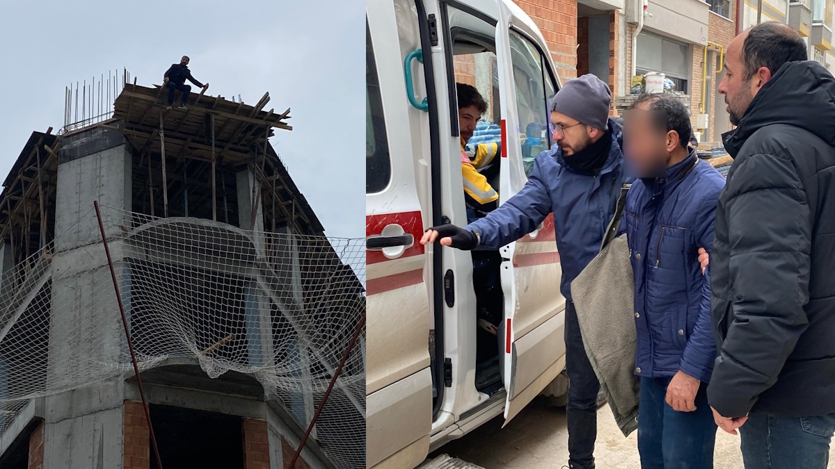 Odunpazarı Hicri Sezen Caddesi’nde intihar girişimi: İnşaatın 8'inci katından atlamaya çalıştı