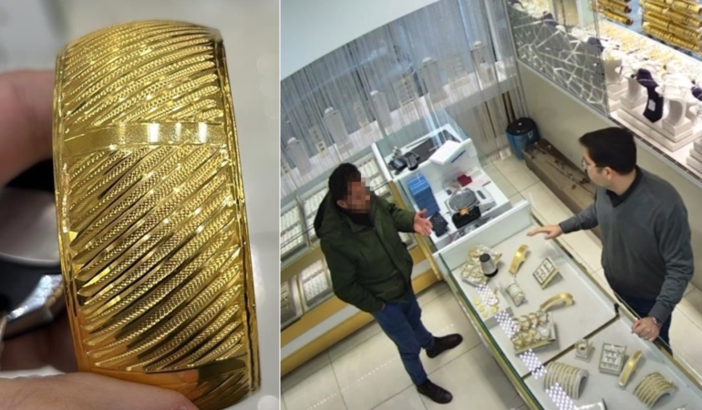 Odunpazarı’nda sahte bilezikleri satmaya çalışan şahıs yakalandı